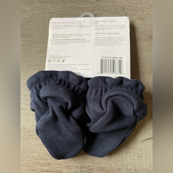 NWT Burt's Bees Organic Cotton Infant/Baby Bootie - Size 3-6M 🐝 - Picture 4 of 6
